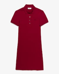 Vestido Polo Slim Fit em Mini Piqu&eacute; Stretch