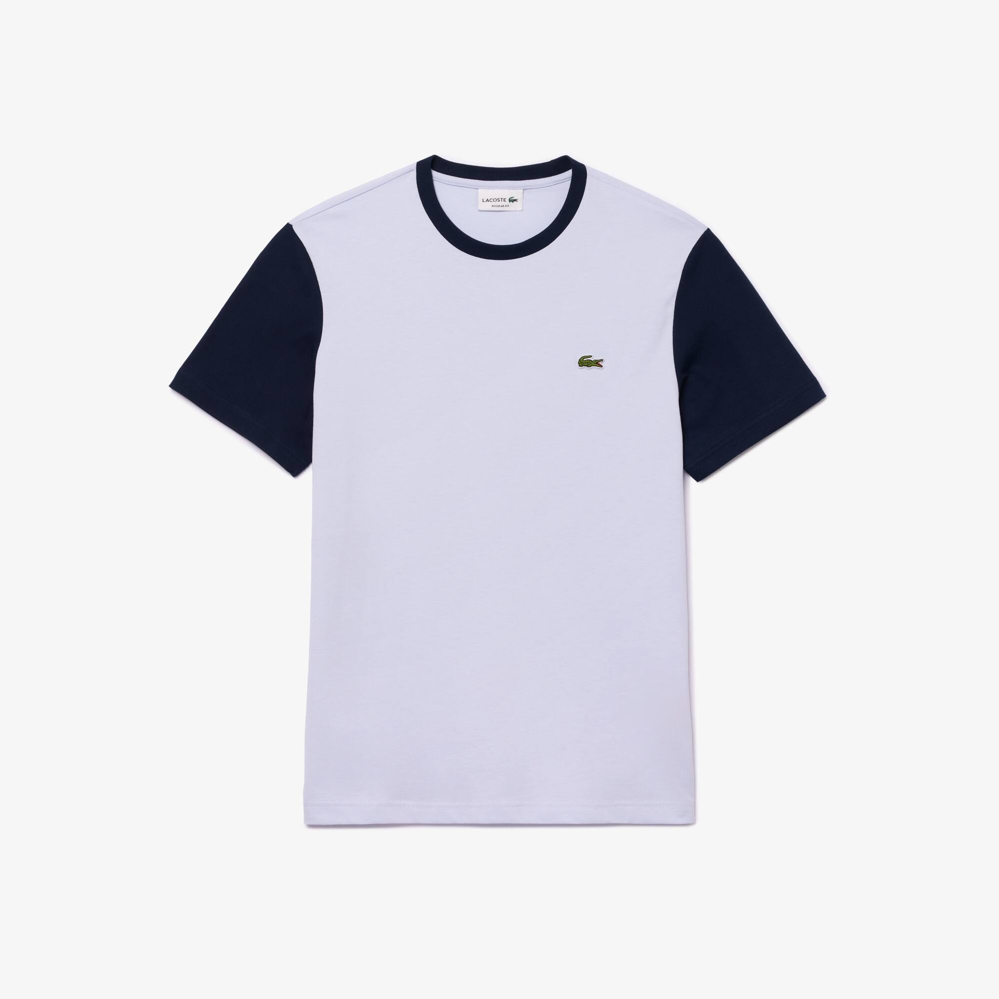 Camiseta Lacoste Masculina Color Block com Modelagem Regular