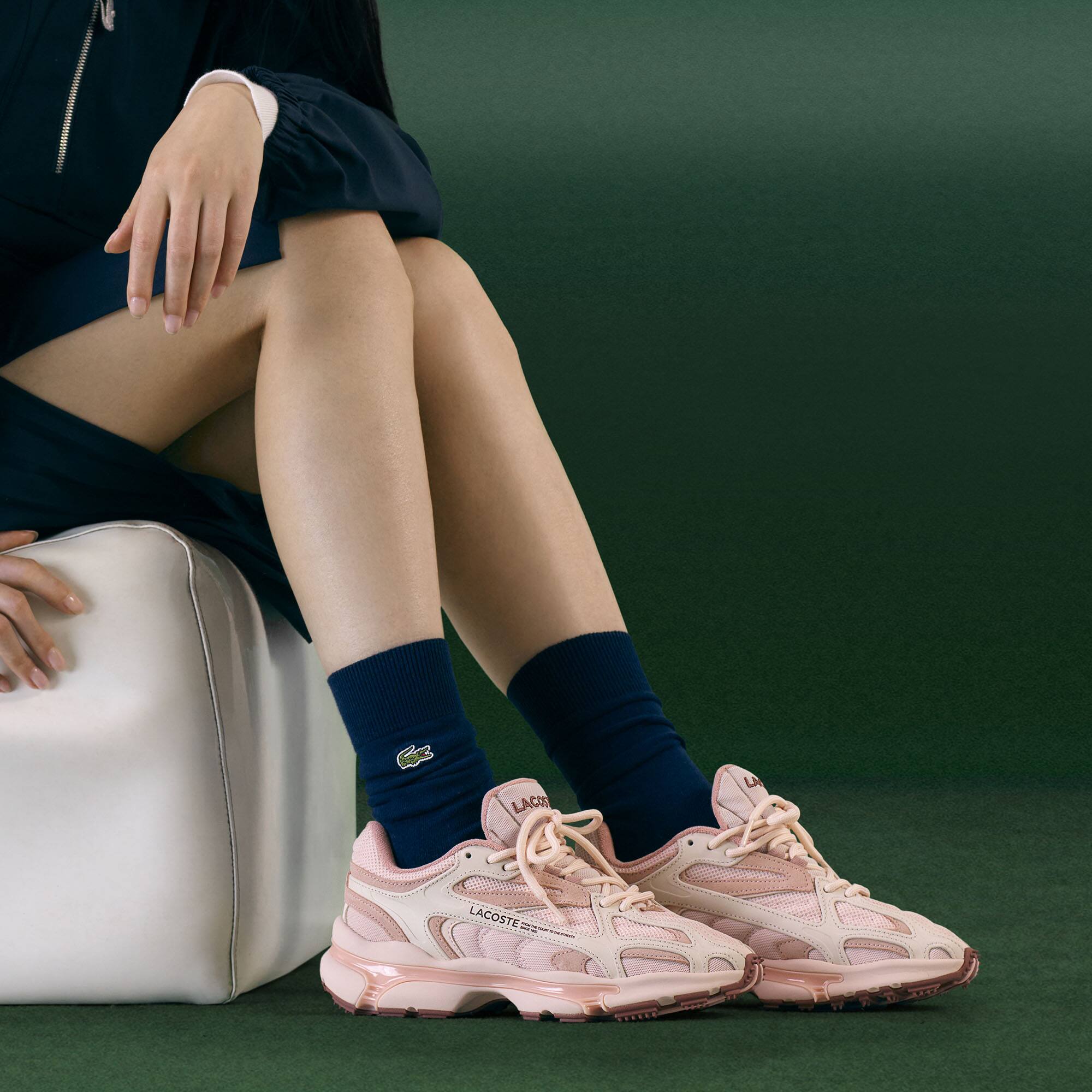 N C K ☺︎ Tênis Sport Feminino Lacoste L003 2K24 Laço Antideslizante