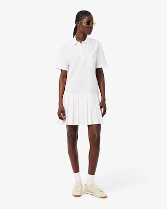Vestido Polo de Popeline com Mangas Curtas
