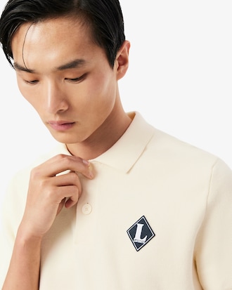 Su&eacute;ter com Gola Polo e Aplique de Ins&iacute;gnia &mdash; Fabricado na Fran&ccedil;a
