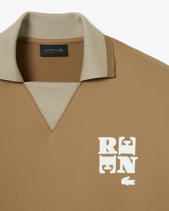 Camisa Polo Oversized em Cetim Runway 