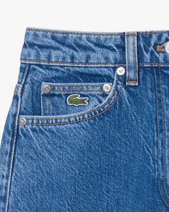 Jeans de tiro alto de corte ancho