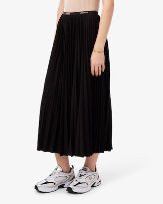 Pollera Plisada Larga Con Cintura Elastizada