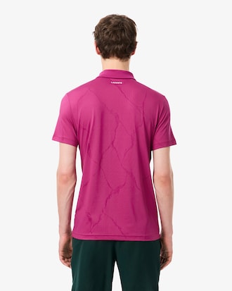 Polo de tenis Ultra Dry con cocodrilo jacquard