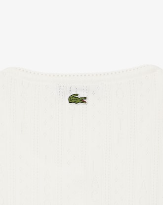 Campera de punto pointelle de corte ajustado