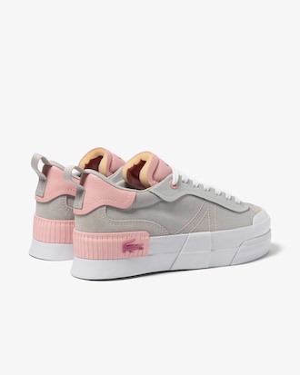 T&ecirc;nis feminino Lacoste L004 Plataforma em tecido com colorblock