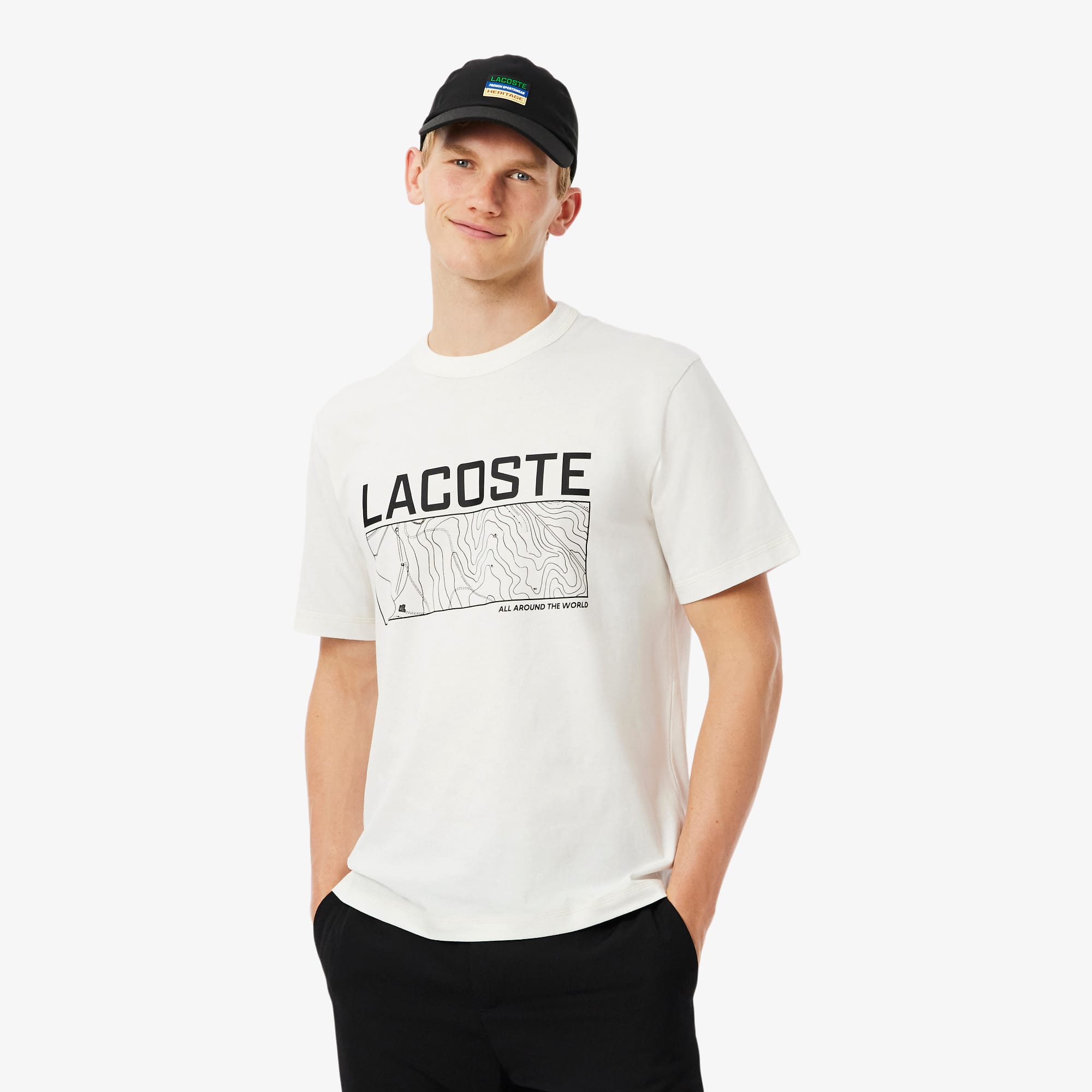 Camiseta Estampada Lacoste em Malha Algodão Orgânico
