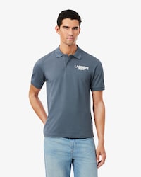 Polo de piqu&eacute; estampado de corte cl&aacute;sico