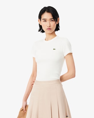 Remera De Algod&oacute;n Acanalada Al Cuerpo