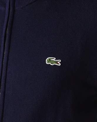 Suéter em Algodão com Zíper e Gola Alta