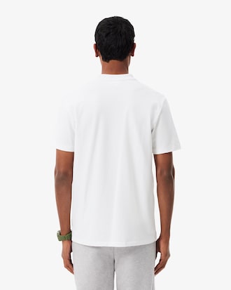 Camiseta piqu&eacute; com marca de jacquard
