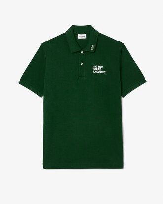 Camiseta Polo Original L.12.12 com Slogan Bordado