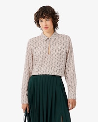 Camisa popover estampada de corte regular