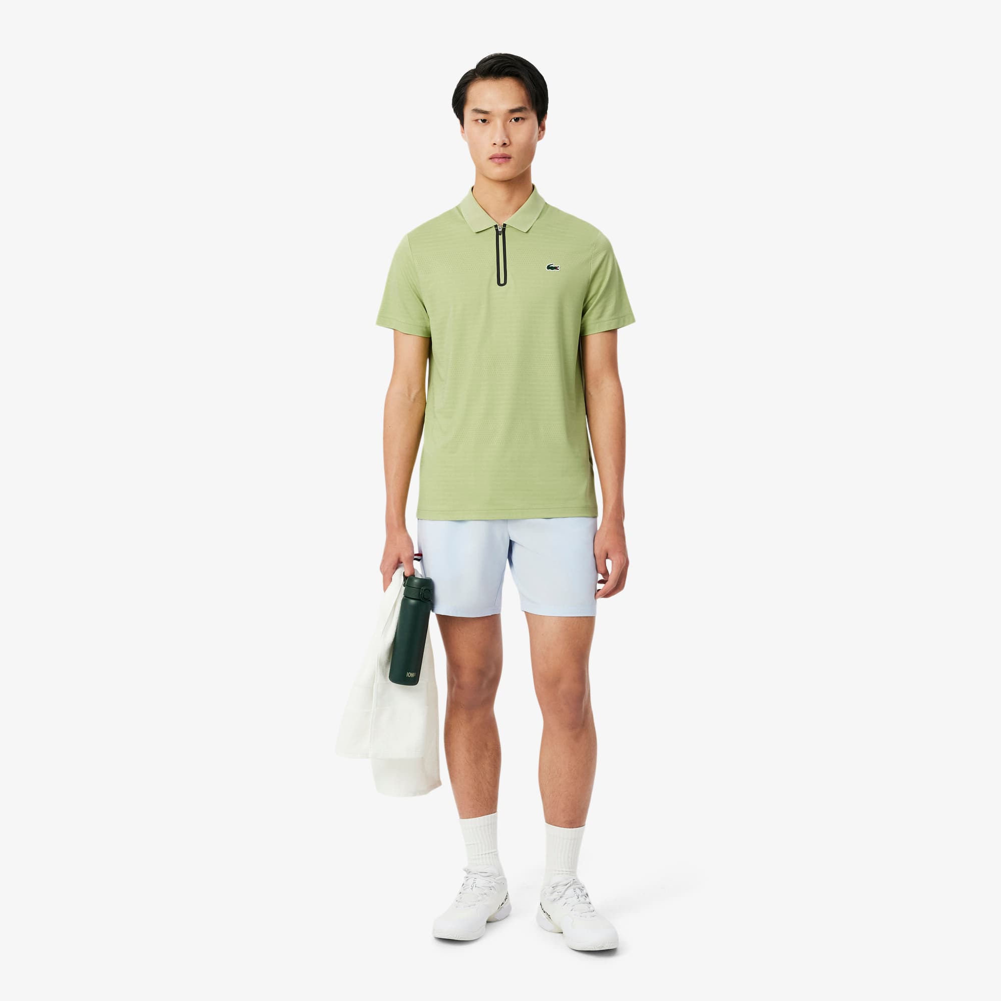 春 Polo Tennis Ultra Dry Stretch com Jacquard - Lacoste - Novidades