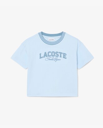 Camiseta de algod&atilde;o com marca Lacoste