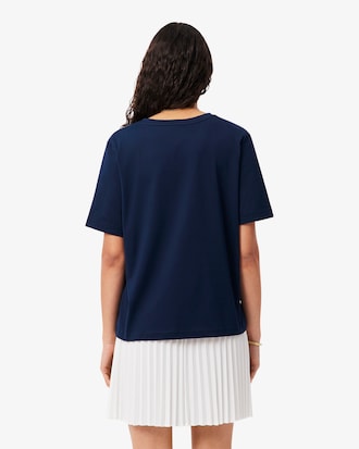 Remera de Algodón Suave Cuello en V Fit Relax