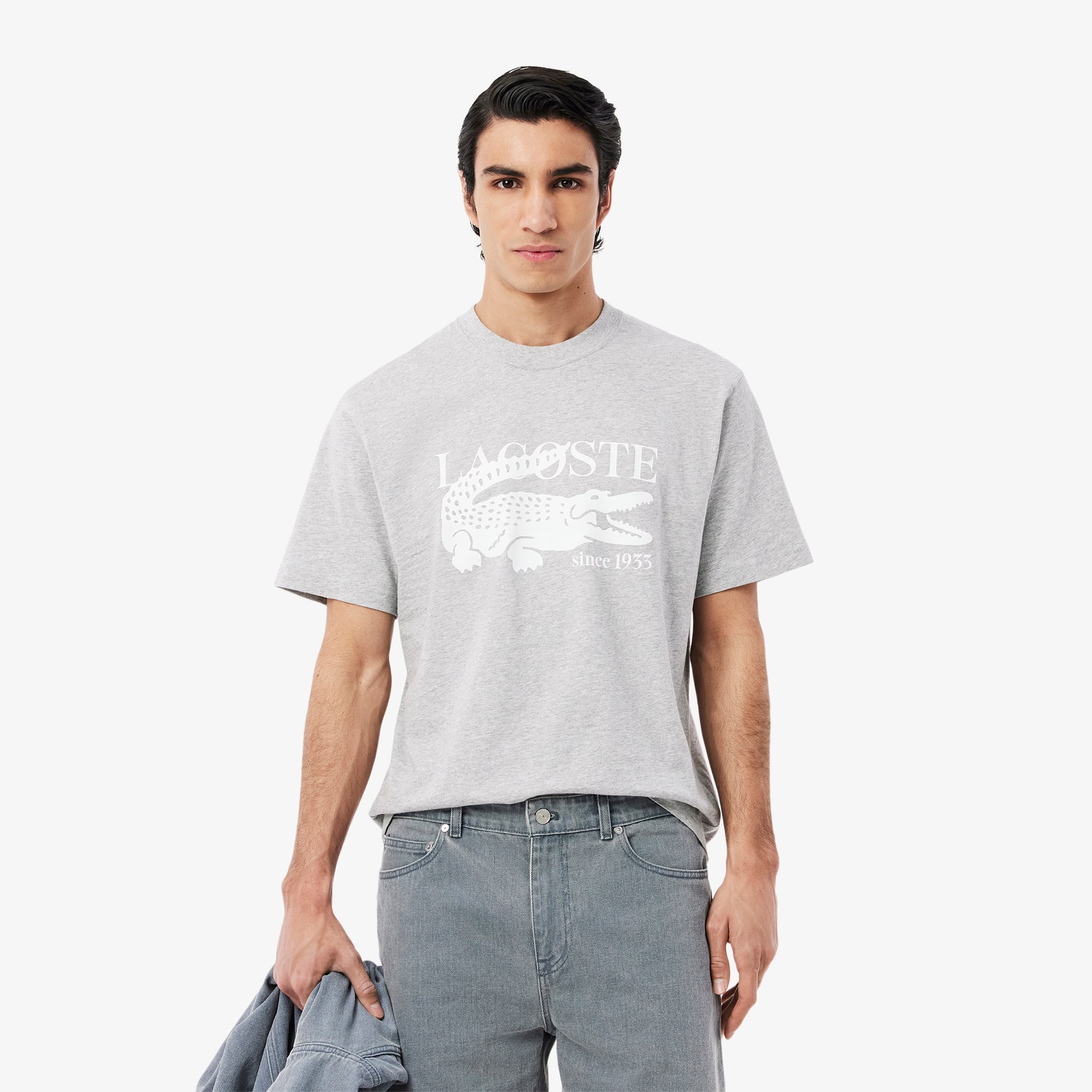Camiseta Estampada Lacoste de Algodão e Ajuste Clássico