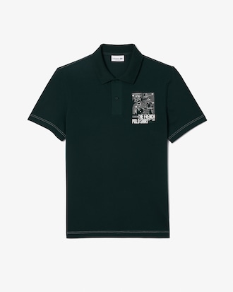 Camisa Polo Lacoste Movement com Estampa e Caimento Regular