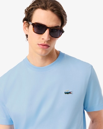 Camiseta de Crocodilo de Paisagem de Malha Pesada