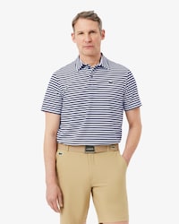 Polo Golf Modelagem reta Ultra Dry Listrada