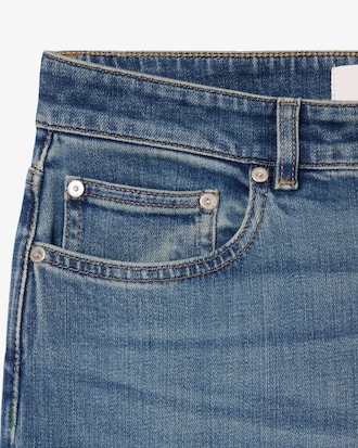 Cal&ccedil;a Jeans Slim Fit Indigo com 5 Bolsos
