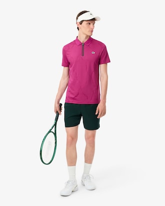 Polo de tenis Ultra Dry con cocodrilo jacquard