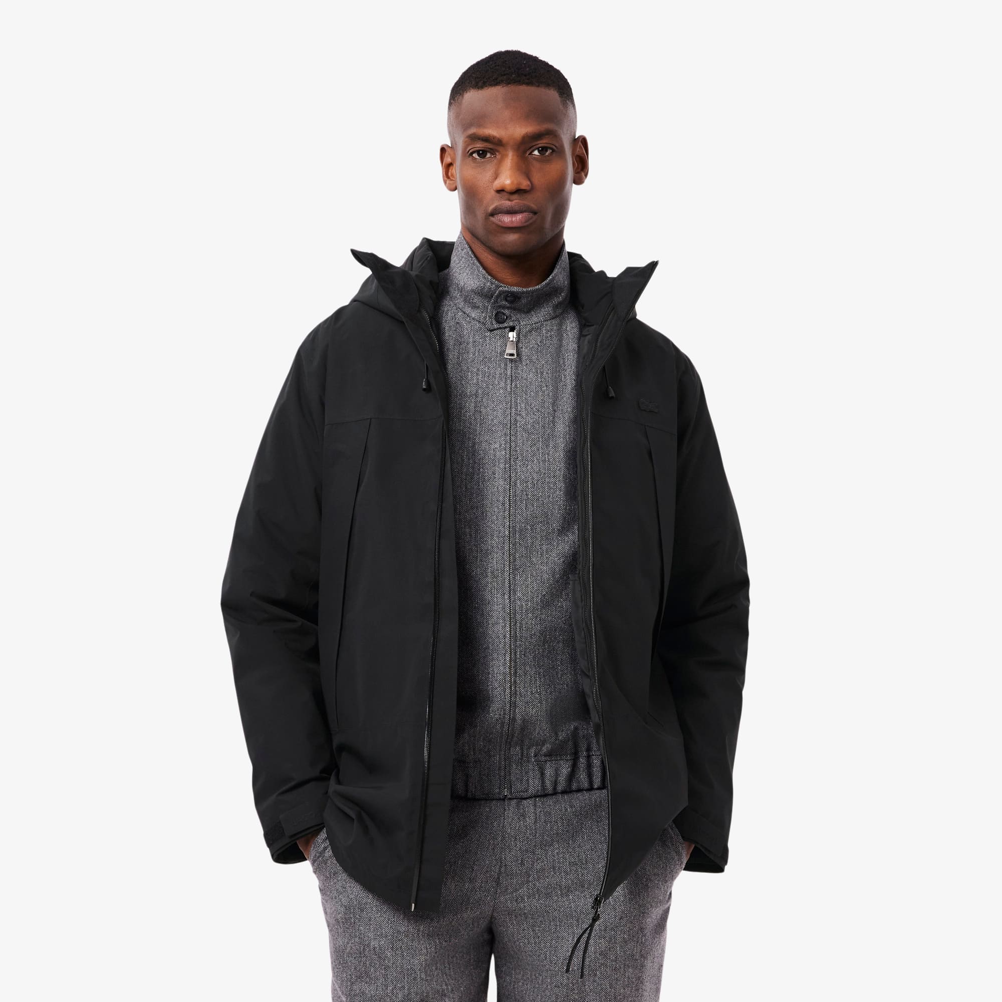 ジャケット・アウター LACOSTE blouson archive Lacoste Jaqueta Matelassê Impermeável | Preto | FARFETCH BR