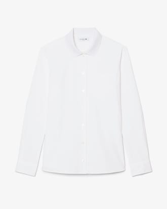 Camisa de modelagem ajustada em Algod&atilde;o Stretch