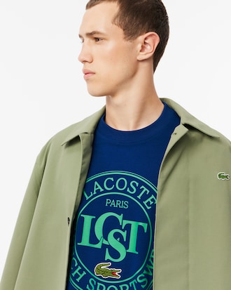 Camiseta de Algodão Pesado estampada com Caimento Solto