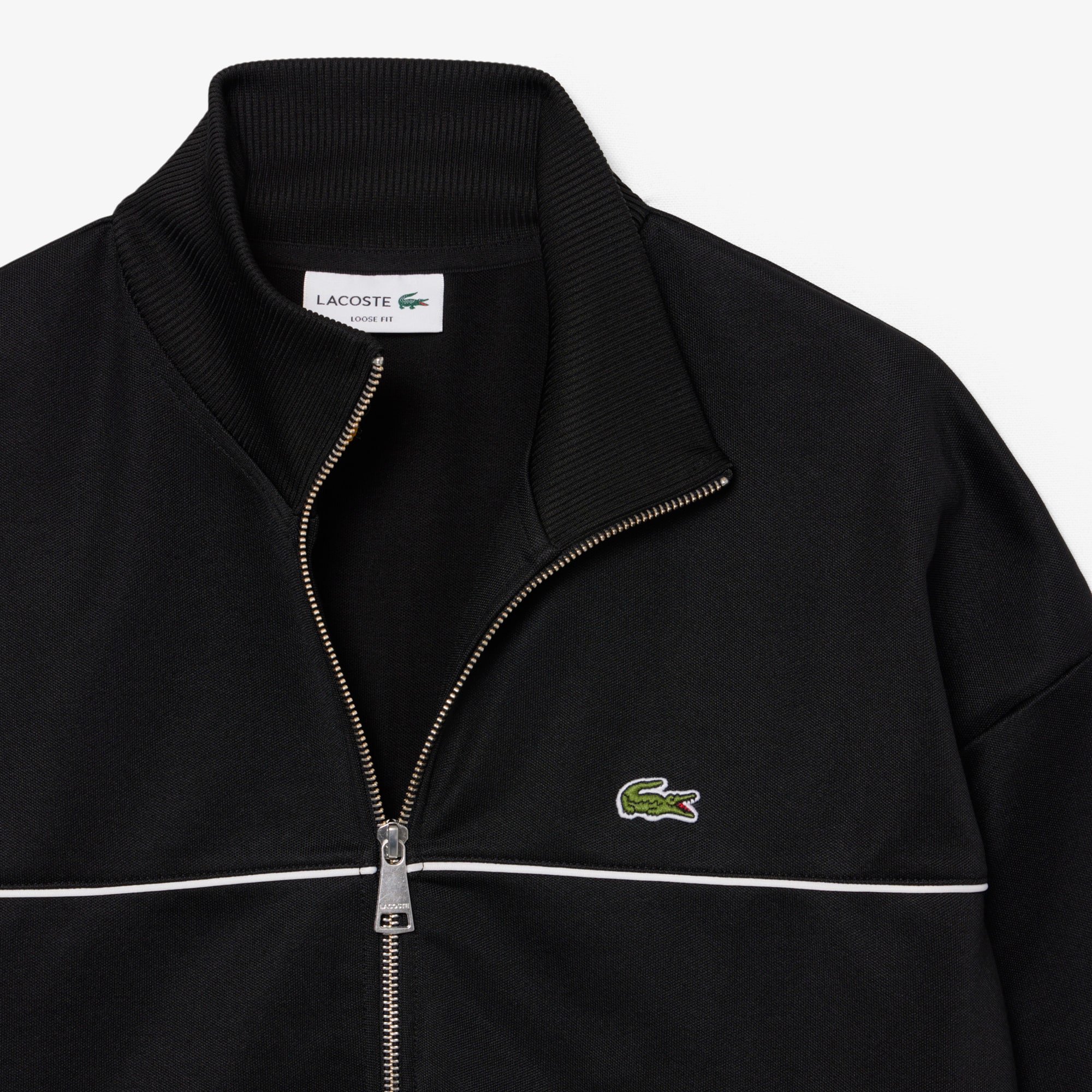 Moletom com Zíper e Detalhes Contrastantes - Moletons Masculinos