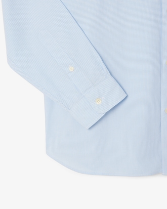 Camisa em Popeline Gingham de Caimento Regular