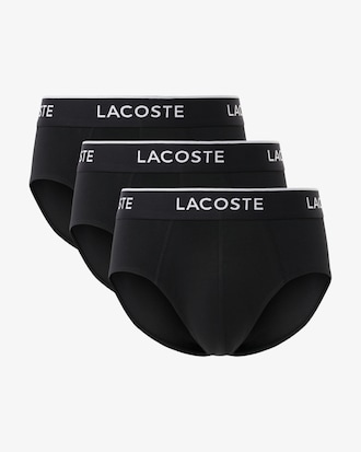 Pacote com 3 Cuecas Briefs Lisas de Algod&atilde;o