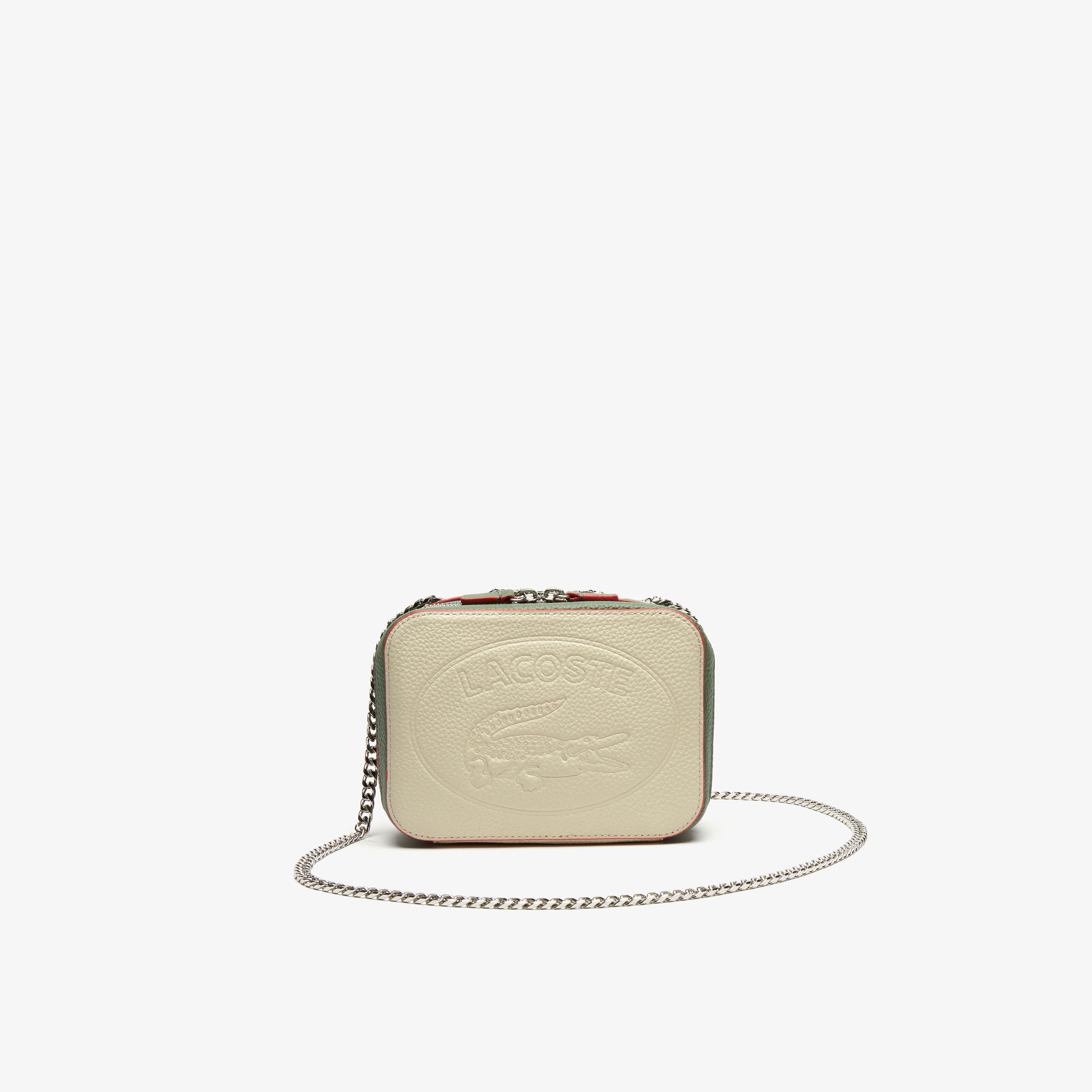 Bandolera De Mujer Croco Crew En Cuero Tricolor Con Cierre | LACOSTE