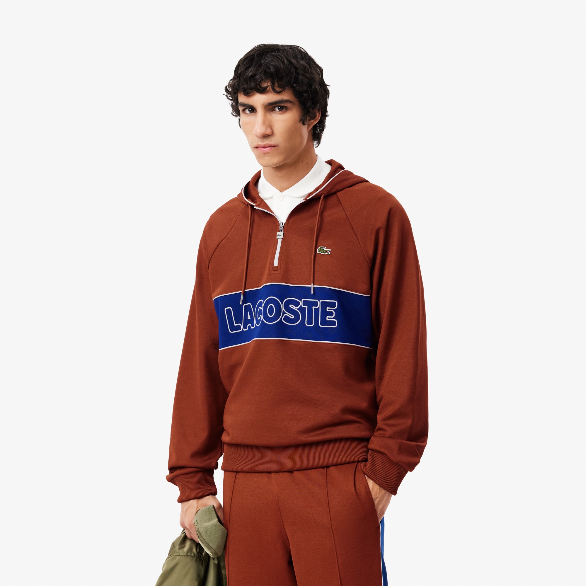 Jaqueta com Capuz Masculina Caimento Relaxado Paris Lacoste