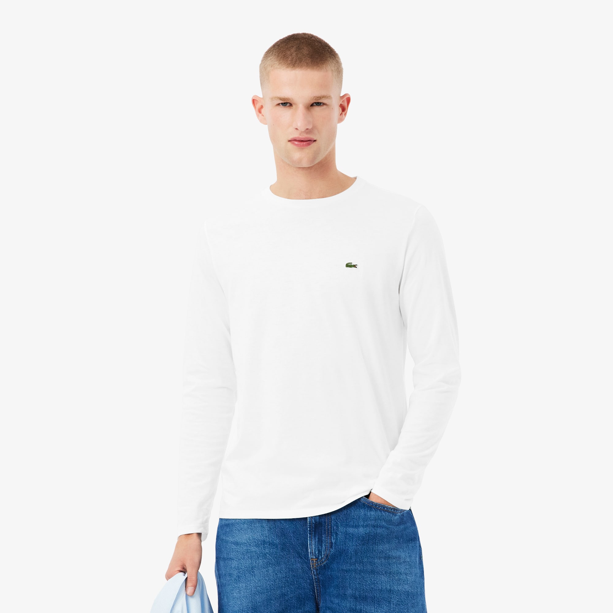 Camiseta de Algodão Pima com Manga Longa - Camisetas Masculinas
