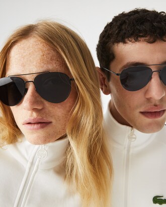 &Oacute;culos de sol ultrafino em metal com formato aviador