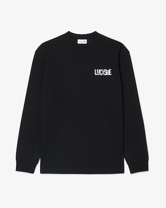 Camiseta de Manga Longa com Estampa Relaxed Fit