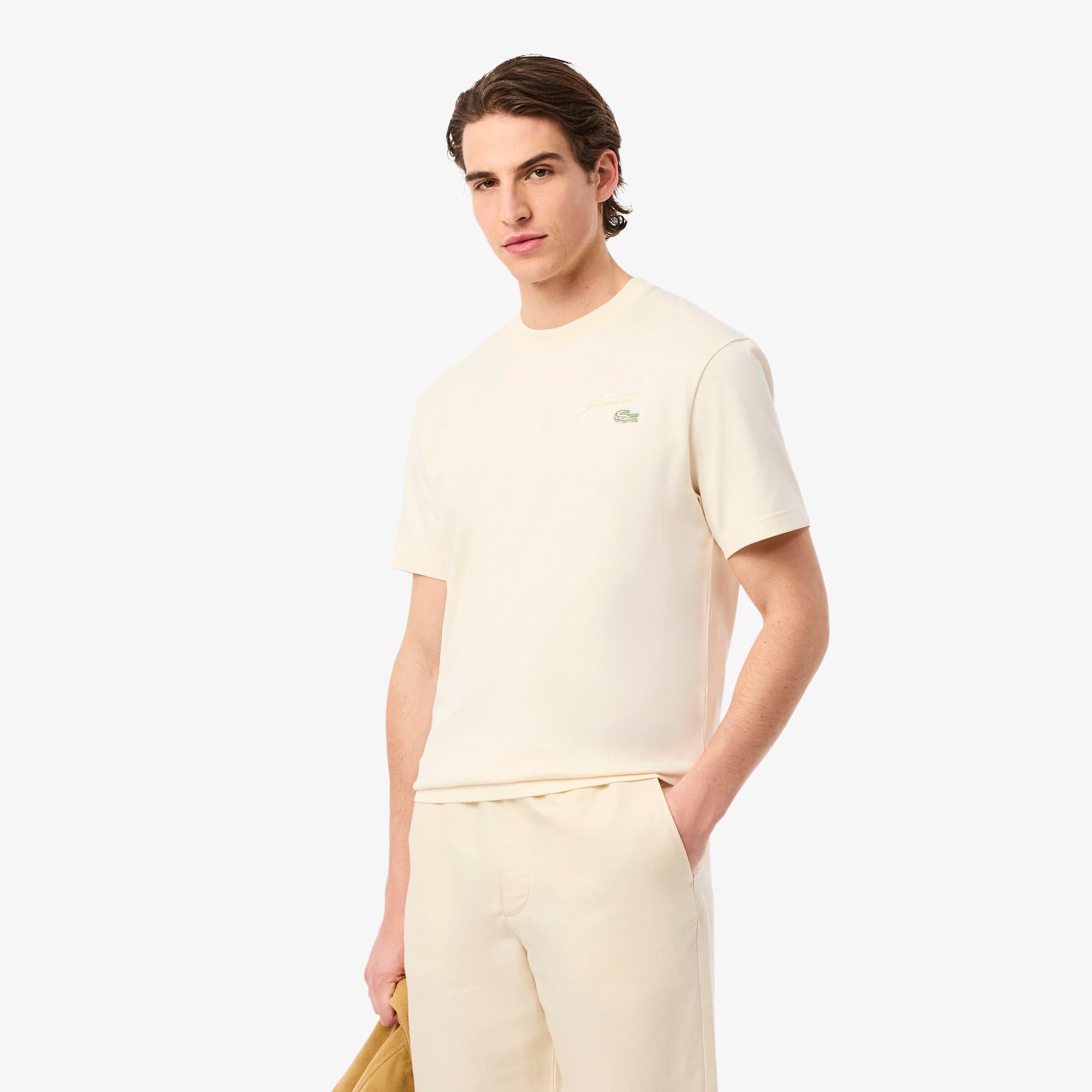 Camiseta Lacoste Masculina com Estampa Gráfica em Malha