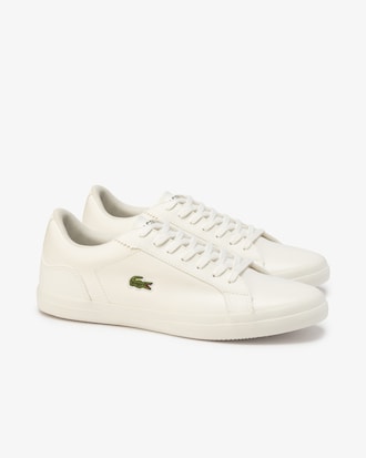 T&ecirc;nis em Couro Masculino Lacoste Lerond