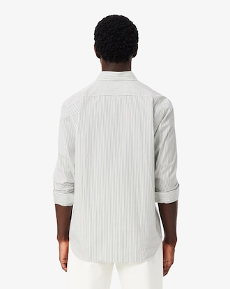 Camisa Pinpoint Listrada com Caimento Regular