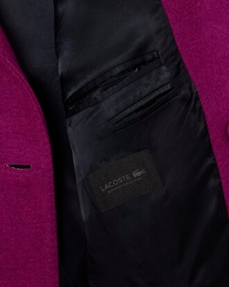 Blazer de Lã Marmorizada com Botões Duplos Da Coleção Runway