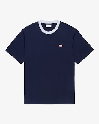 Camiseta de Algod&atilde;o Colour-Block - Modelagem cl&aacute;ssica