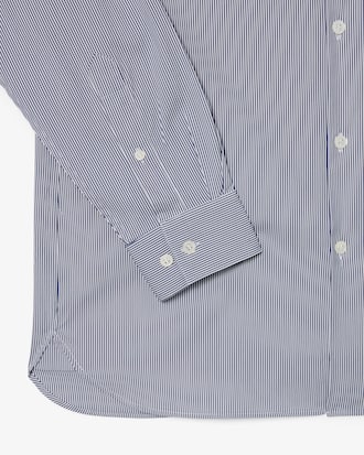 Camisa de Poplin Rayada Elastizada Slim Fit
