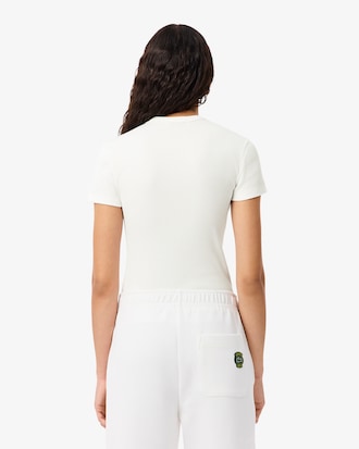 Remera De Algodón Acanalada Al Cuerpo