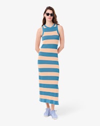Vestido de Algod&atilde;o Listrado
