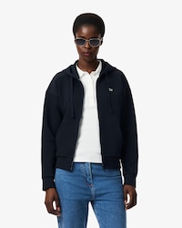 Blusa de Moletom com Capuz  Piqu&eacute; com Z&iacute;per