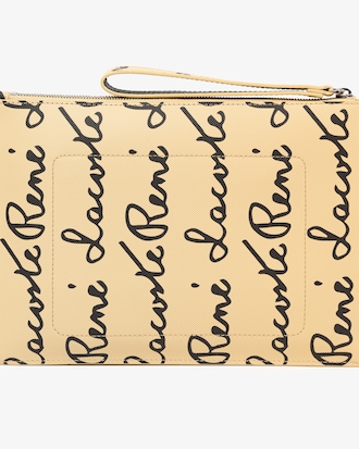 Bolsa Clutch Anna de Lona Granulada e Piquet