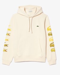 Moletom com capuz e crocodilo contrastante