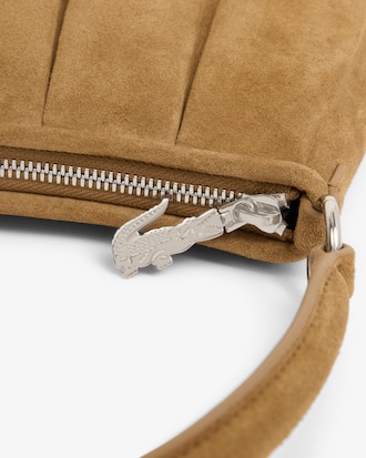 Cartera mediana de gamuza y cuero Lenglen